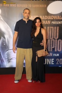 Chandu Champion Screening attended by Kartik Aaryan, Ananya Panday, Saiee Manjrekar, Shanaya Kapoor, Suniel Shetty, and others