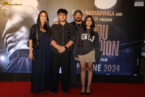 Chandu Champion Screening attended by Kartik Aaryan, Ananya Panday, Saiee Manjrekar, Shanaya Kapoor, Suniel Shetty, and others