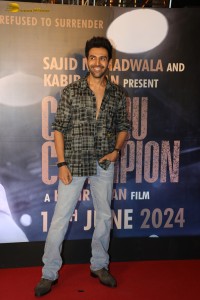 Chandu Champion Screening attended by Kartik Aaryan, Ananya Panday, Saiee Manjrekar, Shanaya Kapoor, Suniel Shetty, and others