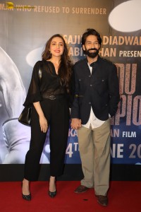 Chandu Champion Screening attended by Kartik Aaryan, Ananya Panday, Saiee Manjrekar, Shanaya Kapoor, Suniel Shetty, and others