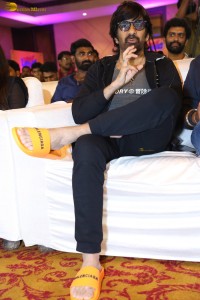 Changure Bangaru Raja Trailer Launch attended by Karthik Rathnam, Ester Noronha, Harish Shankar, and Ravi Teja