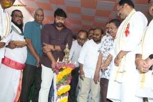 Tollywood Megastar Chiranjeevi formally handed over the fully constructed MIG Flats and HIG Duplex Houses to beneficiaries at the Chitrapuri Colony in Manikonda, Hyderabad