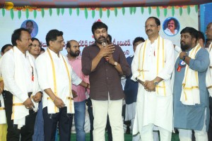 Tollywood Megastar Chiranjeevi formally handed over the fully constructed MIG Flats and HIG Duplex Houses to beneficiaries at the Chitrapuri Colony in Manikonda, Hyderabad