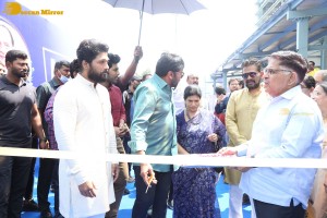 Chiranjeevi launches Allu Studios along with Allu Arjun and Allu Aravind