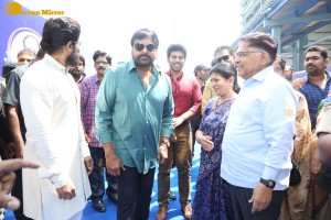 Chiranjeevi launches Allu Studios along with Allu Arjun and Allu Aravind