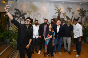 Netflix CEO Ted Sarandos meets Chiranjeevi and Ram Charan in Hyderabad