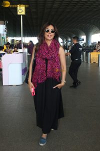 Indian actress Chitrangada Singh fashionable in a sleeveless dress