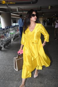 bollywood actress Chitrangada Singh gorgeous in a yellow salwar dress