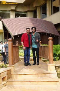 Actors Sunny Deol and Dulquer Salmaan promote the film Chup Revenge of the Artist at JW Marriott Hotel