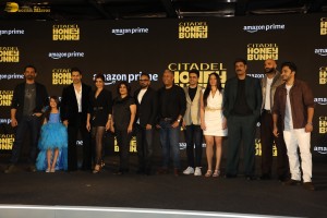 Citadel Honey Bunny Trailer Launch attended by Varun Dhawan and Samantha Ruth Prabhu