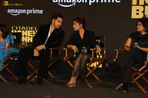 Citadel Honey Bunny Trailer Launch attended by Varun Dhawan and Samantha Ruth Prabhu