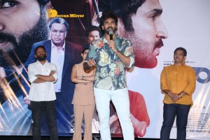Akanksha Singh and Aadhi Pinisetty pose for pictures during the press meet of the movie Clap