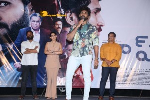 Akanksha Singh and Aadhi Pinisetty pose for pictures during the press meet of the movie Clap