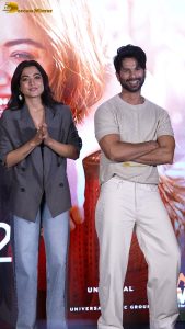 Cocktail 2 Song Launch attended by Shahid Kapoor, Kriti Sanon, and Rashmika Mandanna