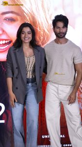 Cocktail 2 Song Launch attended by Shahid Kapoor, Kriti Sanon, and Rashmika Mandanna