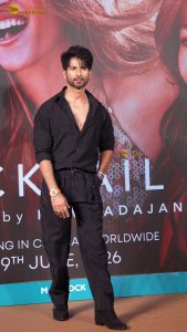 Cocktail 2 Trailer Launch attended by Shahid Kapoor, Kriti Sanon, and Rashmika Mandanna