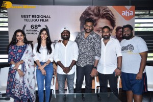 Colour Photo movie press meet attended by actresses Chandini Chowdary and Divya Sripada