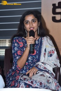 Colour Photo movie press meet attended by actresses Chandini Chowdary and Divya Sripada