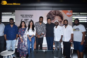 Colour Photo movie press meet attended by actresses Chandini Chowdary and Divya Sripada