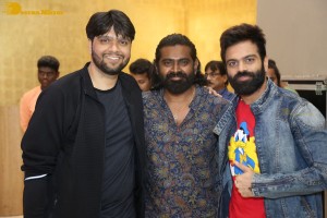 Pre-release event of telugu movie crazy fellow attended by actors aadi and mirnaa menon