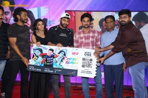 Pre-release event of telugu movie crazy fellow attended by actors aadi and mirnaa menon
