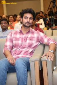 Pre-release event of telugu movie crazy fellow attended by actors aadi and mirnaa menon