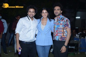 Pictures from the Pre-Release Event of Telugu movie 'DJ Tillu' - attended by Siddhu Jonnalagadda, Simran Choudhary, Harsh Kanumilli, Vimal Krishna and Suryadevara Naga Vamsi