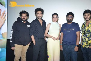 DJ Tillu Trailer Launch Pictures showing cast members Siddhu Jonnalagadda and Neha Shetty