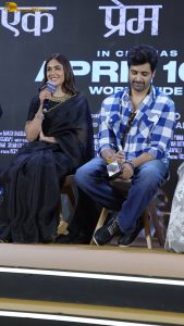 Dacoit Trailer Launch attended by Adivi Sesh, Mrunal Thakur, and Zayn Marie Khan