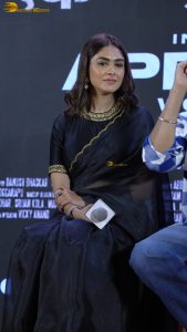 Dacoit Trailer Launch attended by Adivi Sesh, Mrunal Thakur, and Zayn Marie Khan