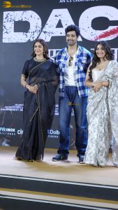 Dacoit Trailer Launch attended by Adivi Sesh, Mrunal Thakur, and Zayn Marie Khan