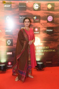 Actresses Aditi Rao Hydari and Dia Mirza at the Dadasaheb Phalke International Film Festival Awards 2024 ceremony
