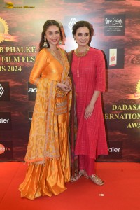 Actresses Aditi Rao Hydari and Dia Mirza at the Dadasaheb Phalke International Film Festival Awards 2024 ceremony