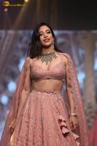 actress Daksha Nagarkar ramp walk in a lehenga choli