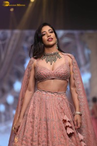 actress Daksha Nagarkar ramp walk in a lehenga choli