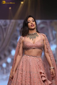 actress Daksha Nagarkar ramp walk in a lehenga choli