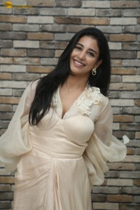 telugu actress Daksha Nagarkar beautiful in a white dress