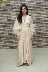 telugu actress Daksha Nagarkar beautiful in a white dress