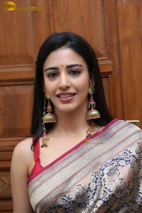 actress Daksha Nagarkar gorgeous in a shiny saree