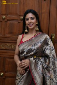 actress Daksha Nagarkar gorgeous in a shiny saree