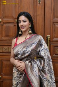 actress Daksha Nagarkar gorgeous in a shiny saree