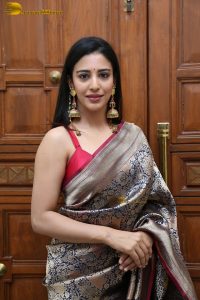 actress Daksha Nagarkar gorgeous in a shiny saree