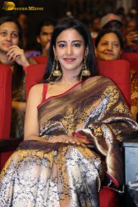 actress Daksha Nagarkar gorgeous in a shiny saree