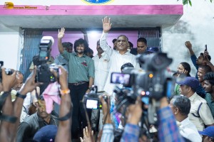 Telangana Minister Harish Rao and actor nani attend CM KCR Cricket trophy season 3 in Siddipet