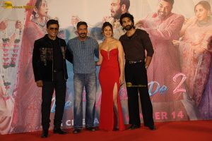 De De Pyaar De 2 Trailer Launch attended by Ajay Devgn, Rakul Preet Singh, and Madhavan