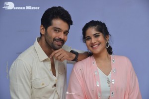 Telugu Movie Dear Megha Trailer Launch Event attended by Actors Pujita Ponnada and Adit Arun