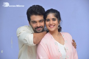 Telugu Movie Dear Megha Trailer Launch Event attended by Actors Pujita Ponnada and Adit Arun