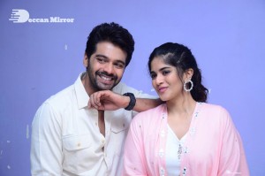 Telugu Movie Dear Megha Trailer Launch Event attended by Actors Pujita Ponnada and Adit Arun
