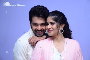 Telugu Movie Dear Megha Trailer Launch Event attended by Actors Pujita Ponnada and Adit Arun