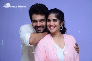 Telugu Movie Dear Megha Trailer Launch Event attended by Actors Pujita Ponnada and Adit Arun